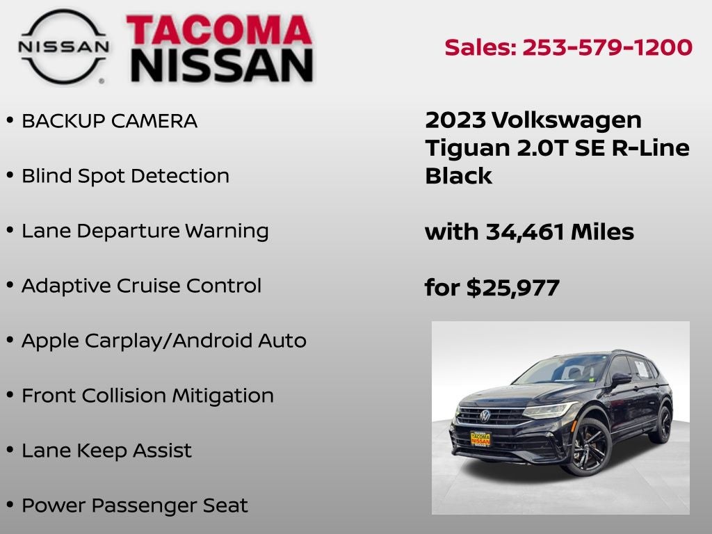 2023 Volkswagen Tiguan 2.0T SE R-Line Black