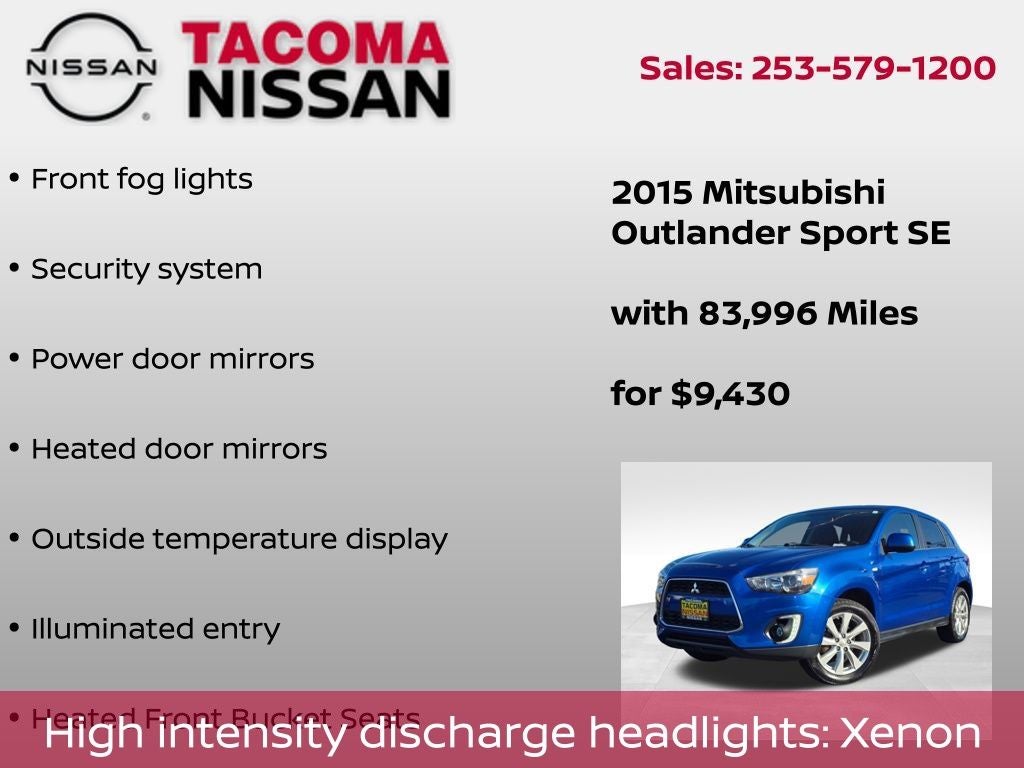 2015 Mitsubishi Outlander Sport SE