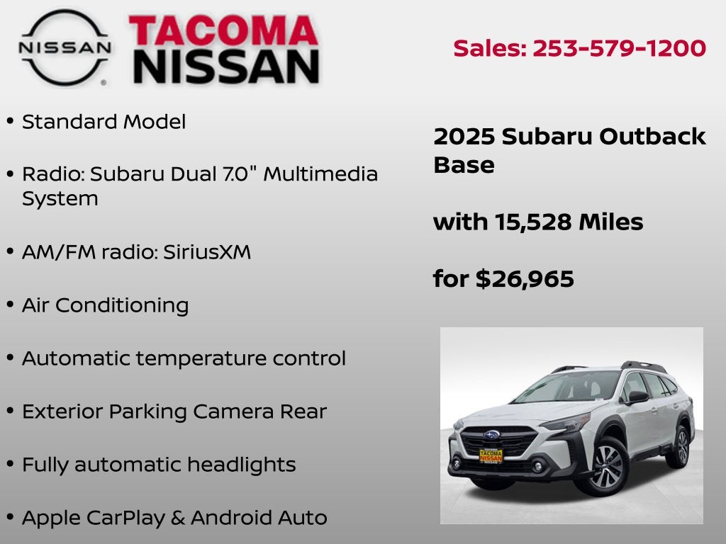 2025 Subaru Outback 2.5i