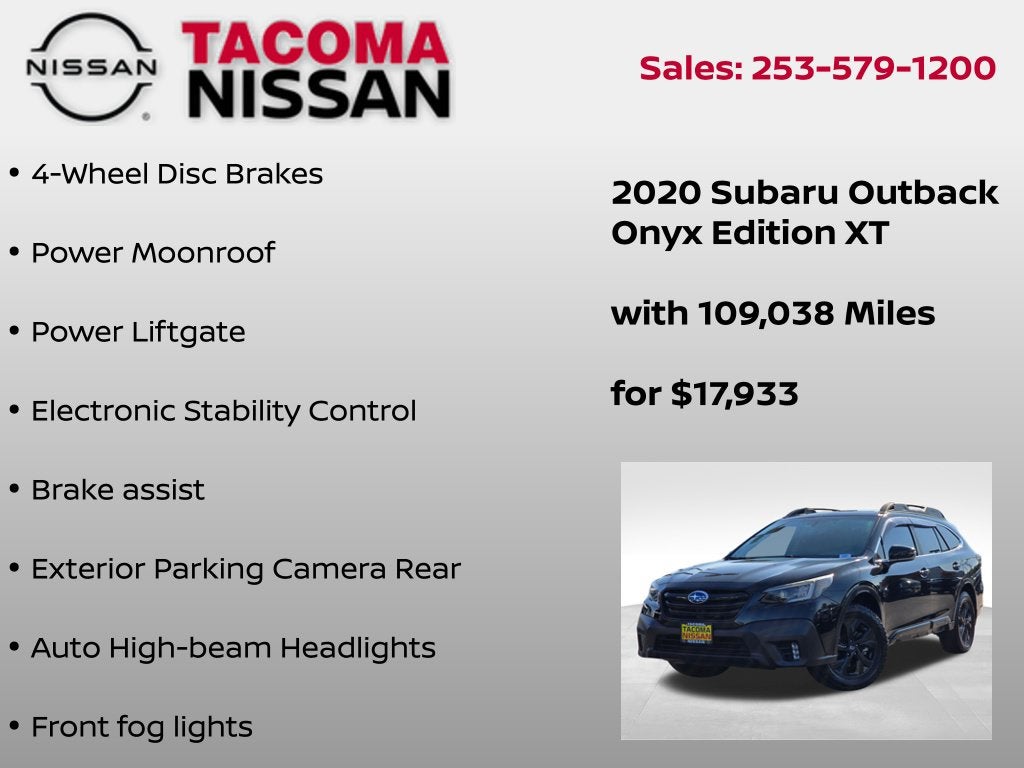 2020 Subaru Outback Onyx Edition XT