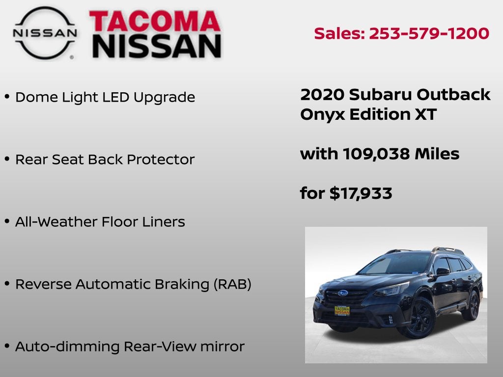 2020 Subaru Outback Onyx Edition XT
