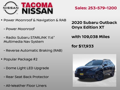 2020 Subaru Outback Onyx Edition XT