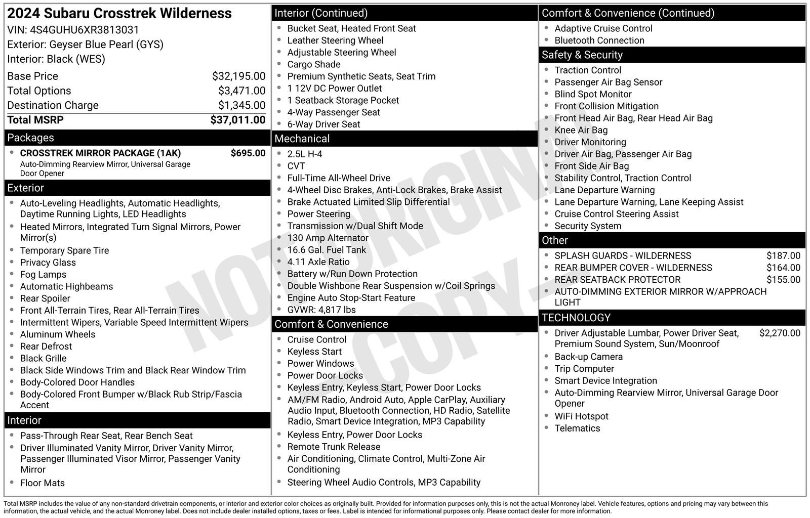 2024 Subaru Crosstrek Wilderness