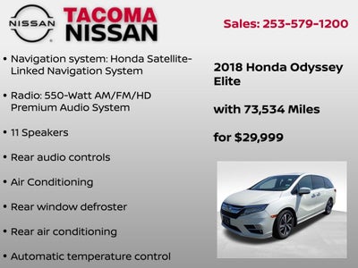 2018 Honda Odyssey Elite