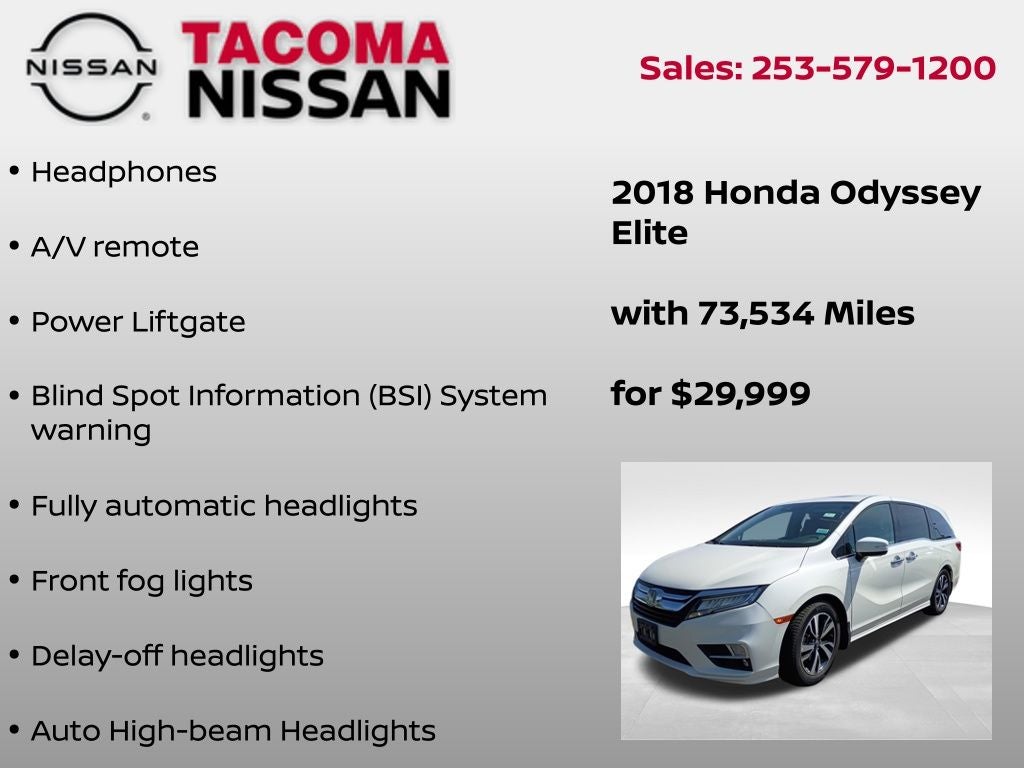 2018 Honda Odyssey Elite