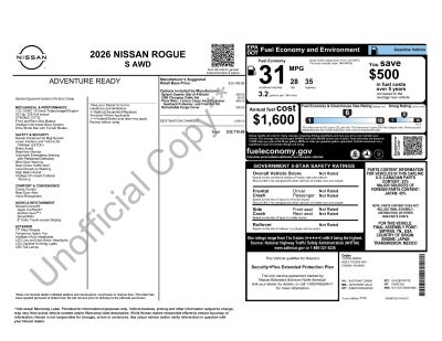 2026 Nissan Rogue S