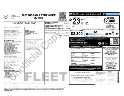 2025 Nissan Pathfinder SV
