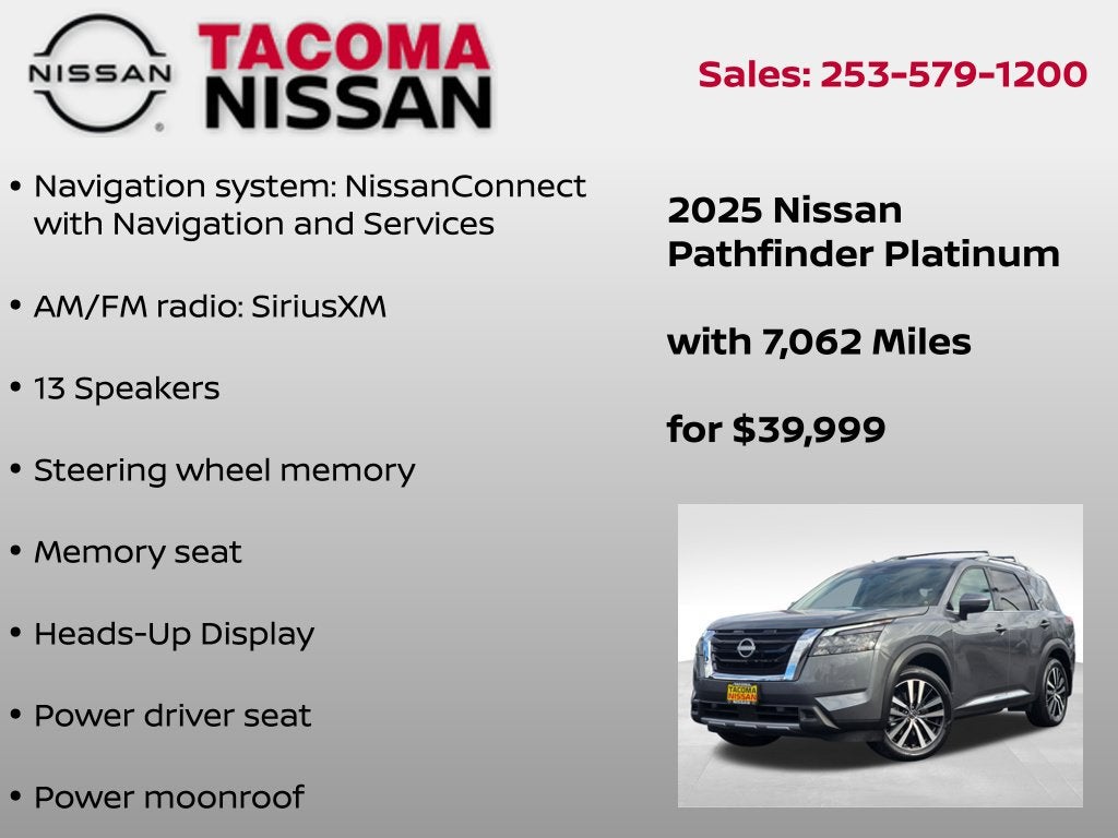 2025 Nissan Pathfinder Platinum