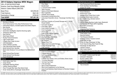 2014 Subaru Impreza WRX Base