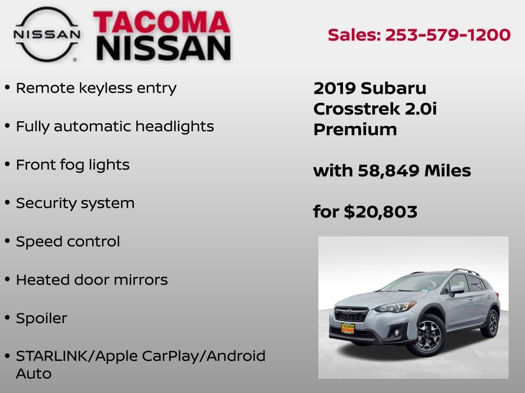 2019 Subaru Crosstrek 2.0i Premium