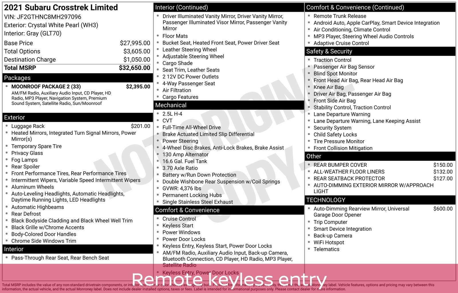 2021 Subaru Crosstrek Limited