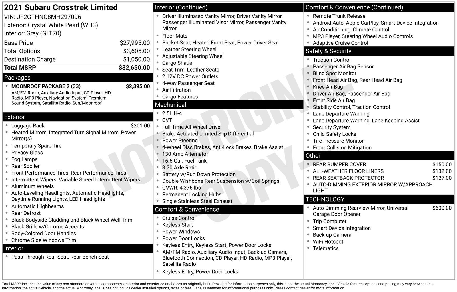 2021 Subaru Crosstrek Limited