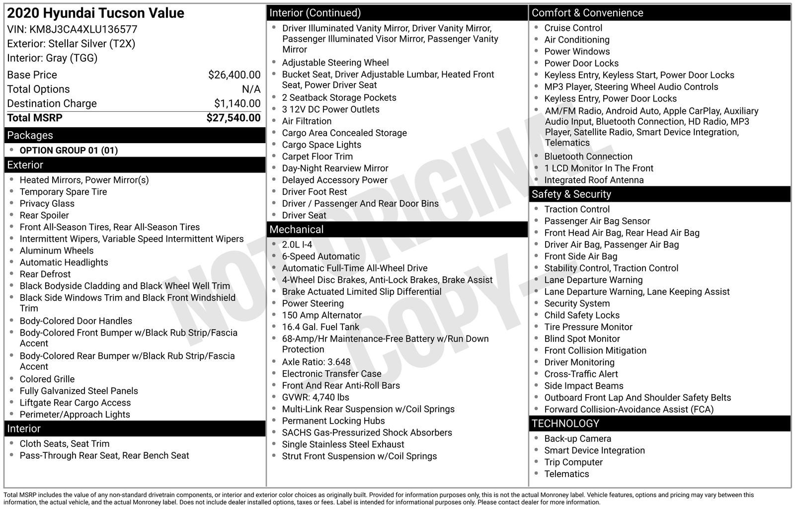 2020 Hyundai Tucson Value
