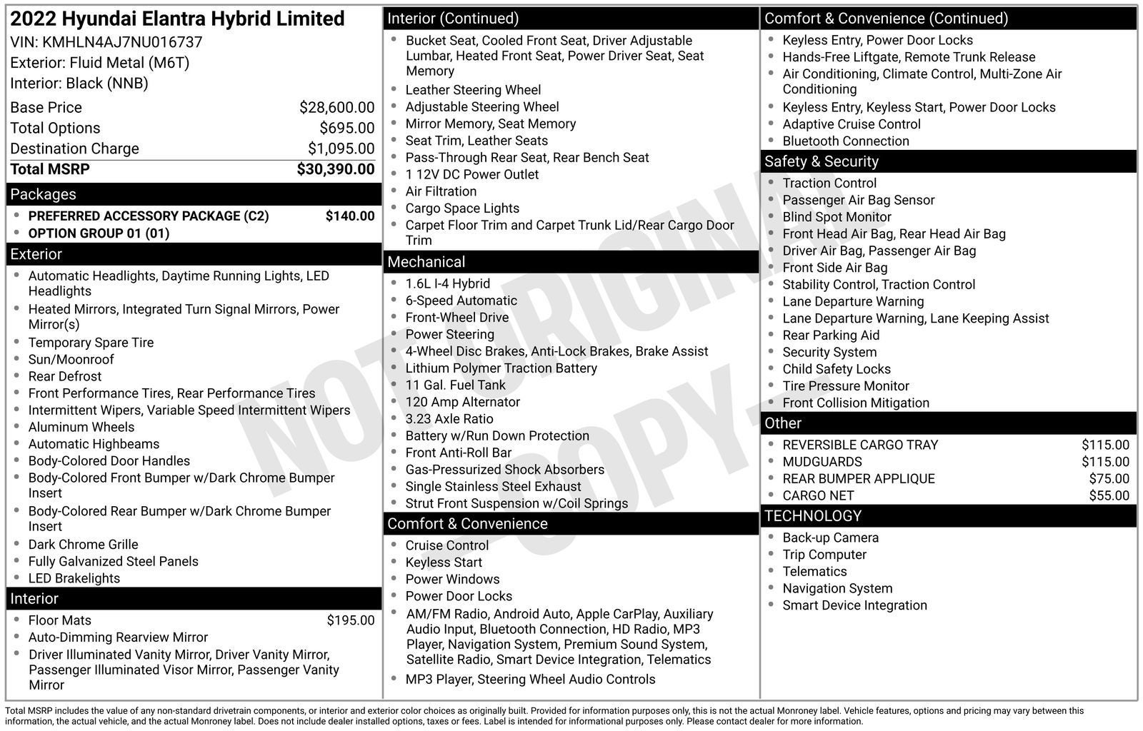 2022 Hyundai Elantra Hybrid Limited