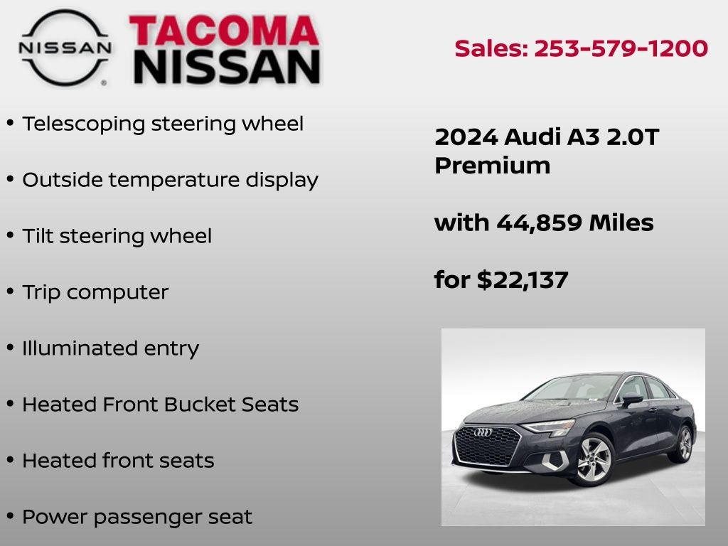 2024 Audi A3 40 Premium FrontTrak