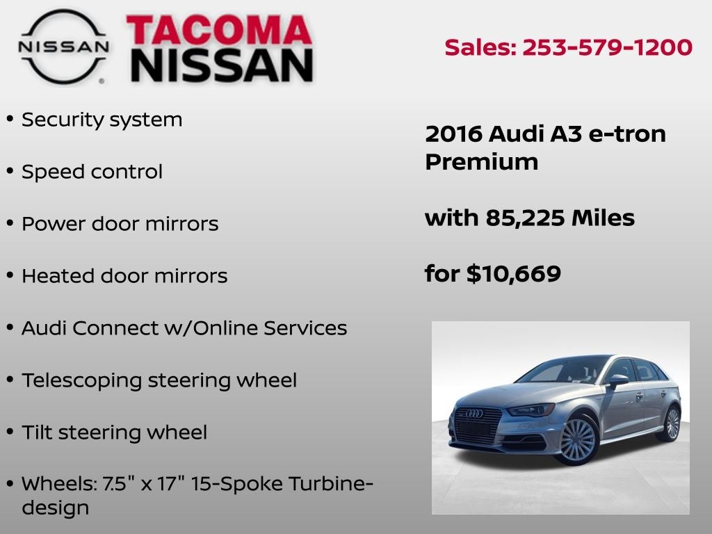 2016 Audi A3 e-tron 1.4T Premium