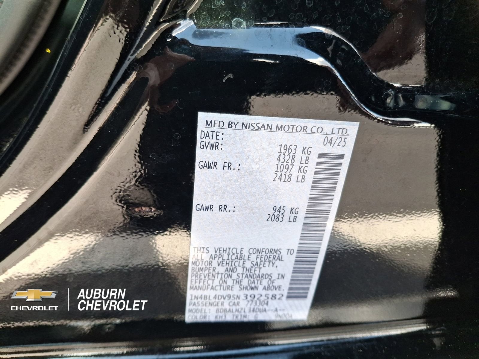 2025 Nissan Altima 2.5 SV