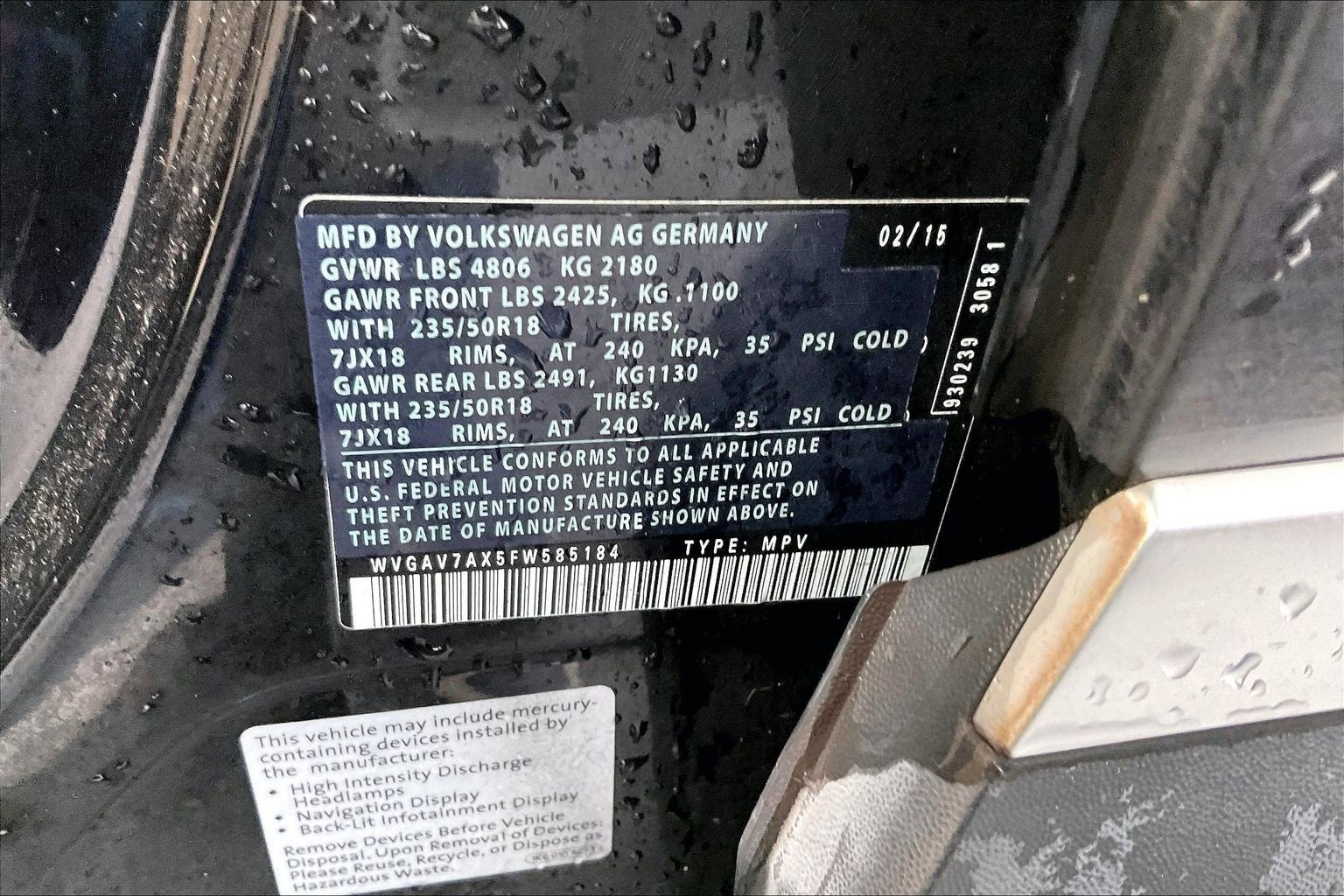 2015 Volkswagen Tiguan SEL