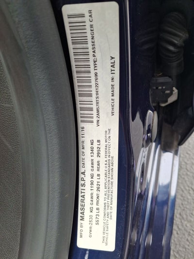 2017 Maserati Ghibli S Q4