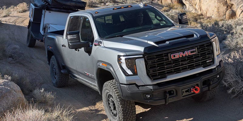 2026 GMC Sierra 2500HD towing a heavy trailer