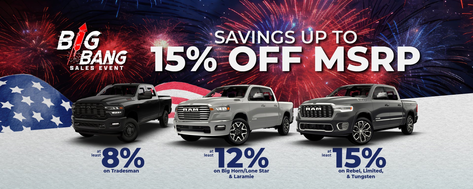 Save up to 15% off MSRP Ram 1500