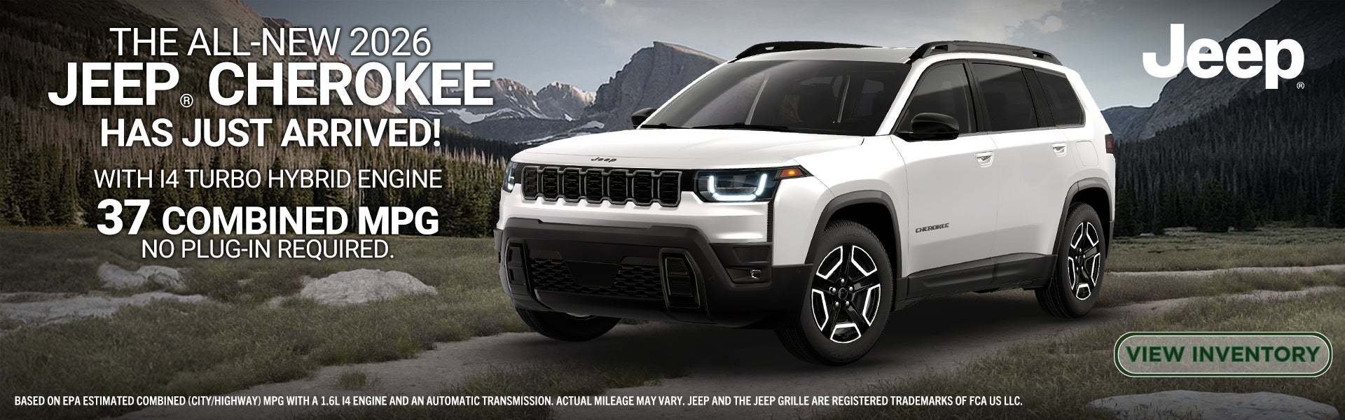 The all-new jeep cherokee has just arrived