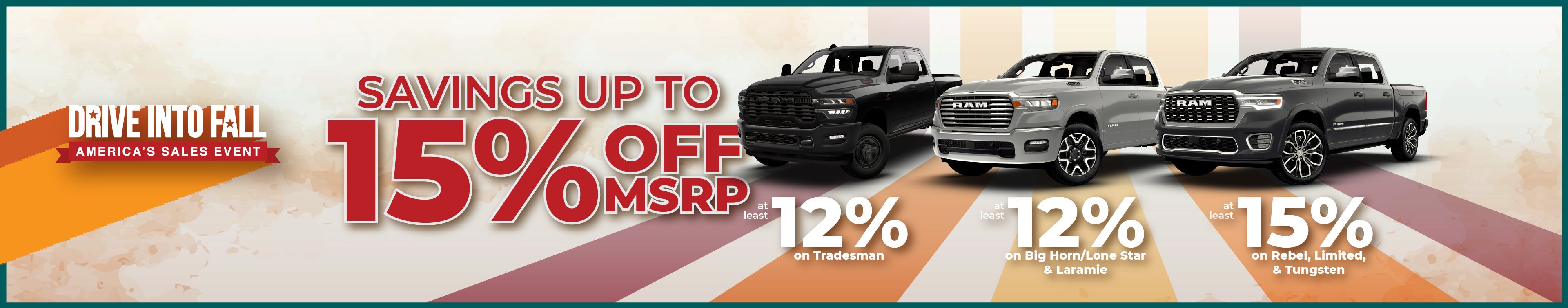 Savings upto 15% Below MSRP