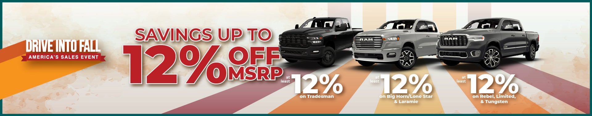Savings upto 12% Below MSRP
